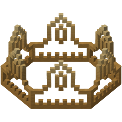 Recycled Cardboard 8-Bit Royal Crown Outline Addon Roblox item