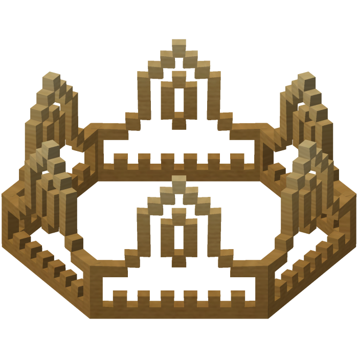 Recycled Cardboard 8-Bit Royal Crown Outline Addon