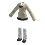 🍀Gyaru Cardigan School Outfit (Ivory)