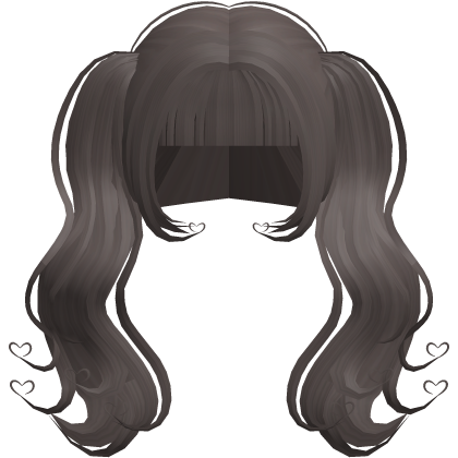 ʚiɞ ．adorb heart dolly pigtail in brown ♡  Roblox item