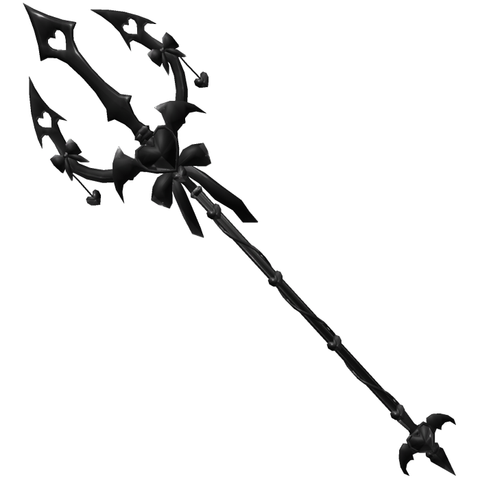 Bat Devil Imp Heart Trident - Black Goth