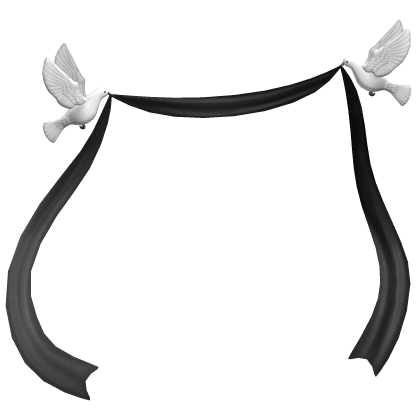 Birds of Peace Elegant Black Ribbon Background Roblox item
