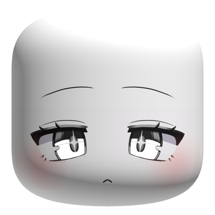 Chibi Sparkling Doll Face (Eye Recolorable)
