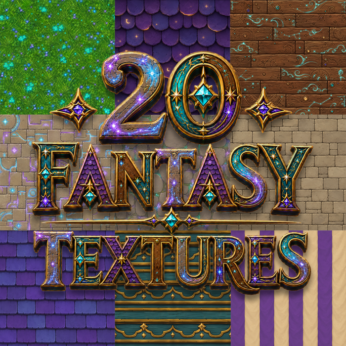 20+ Fantasy RPG Textures with Full PBR preview 1