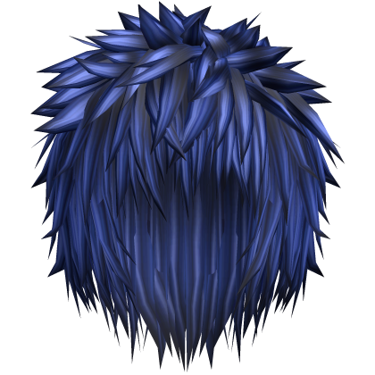 Blue Messy Anime Spiky Gothic Emo Boy Hair Roblox item