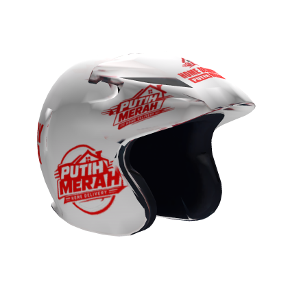 Helm Kopdes Putih Merah Delivery Roblox item