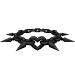 Black Spiked Heart Crown