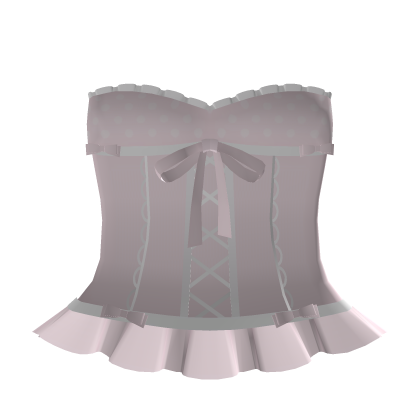 cute pink polka dot corset dress Roblox item