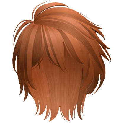 messy anime boy mullet (ginger)