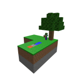 8-bit zombie start skyblock