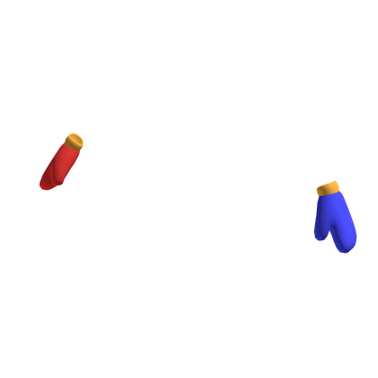 ♡ blue and red jester gloves thumbnail