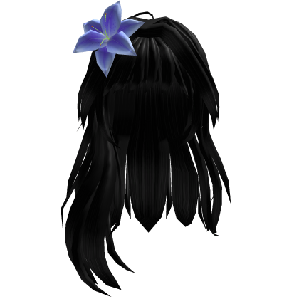 Black Floral Hair Roblox item