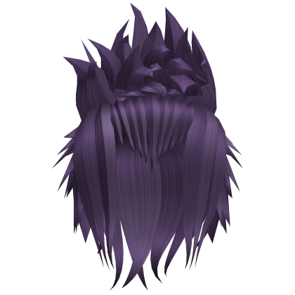 Messy Spiky Anime Updo Hair (Purple)