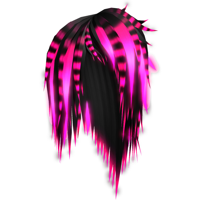 ♪ Emissive Pink Glowing Long Scene Emo Hair 57.