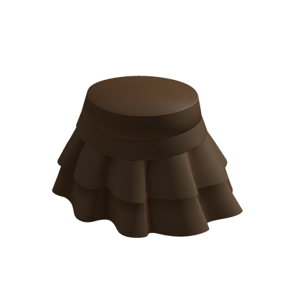 brown ruffled skirt thumbnail