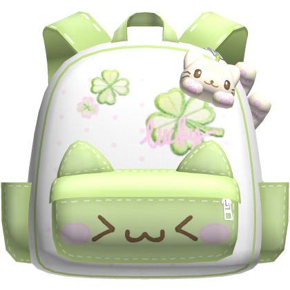 ♡ 3.0 lucky clover kitty backpack in green
