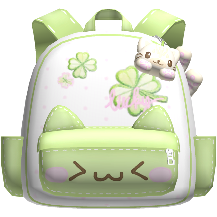 ♡ 3.0 lucky clover kitty backpack in green