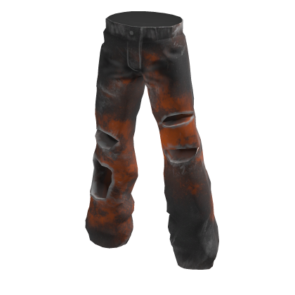adidas Glamourous Orange and Black Ripped Jeans thumbnail