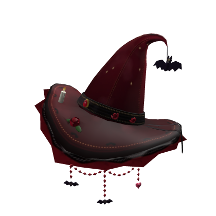 Vampire Rose Witch Hat Red Bat Candle Goth Emo