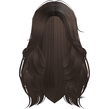 Long Flowy Butterfly Layered Hair (Brown) Roblox item