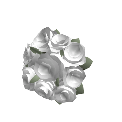 (Right) Holdable White Flower Bouquet