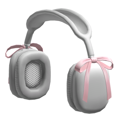 Basic Shiny Headphones w/ Pink Bow