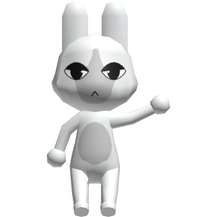 Lobby Bunny on your Head (Animal Hospital)