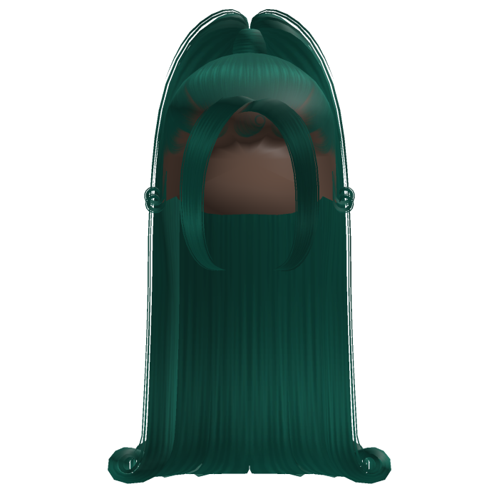 Baddie High Ponytail w/ Curled Ends (Teal)