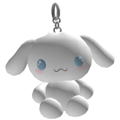 Kawaii White Fluffy Plushie Dog Keychain 1.0