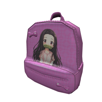 Chibi Nezuko Pink Anime Backpack