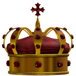 Royal King's Crown Red w Gold