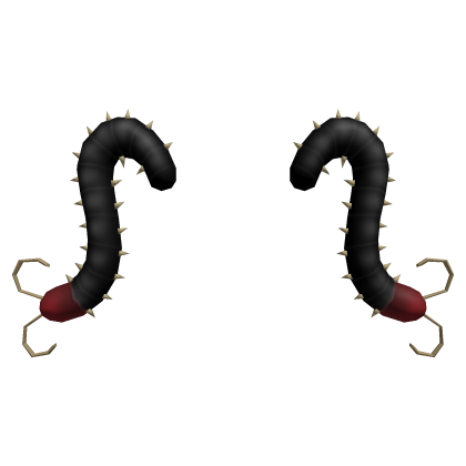 ♡Creepy Centipede Black Pigtail Hair Extensions♡ Roblox item