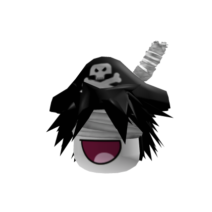 pirate epic black hair head