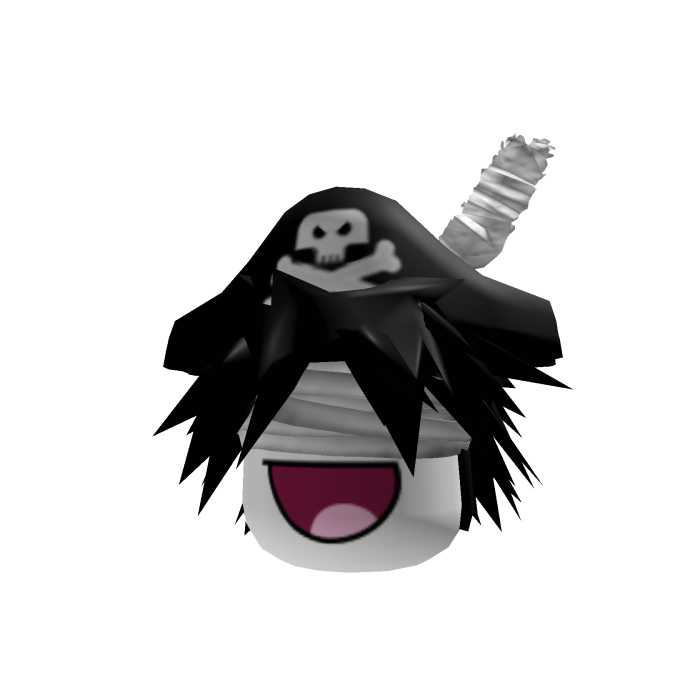 pirate epic black hair head