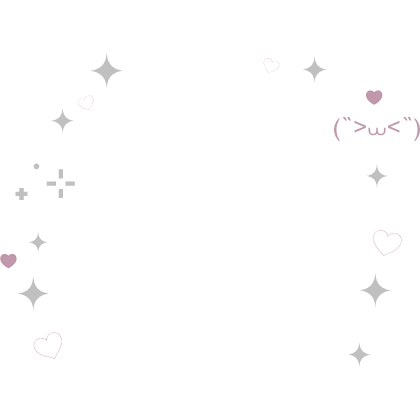 ♡ cute kawaii sparkles pink kaomoji hearts aura