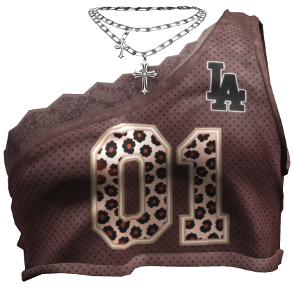 Baddie Top with Necklace Bundle - Brown 3.0 Roblox item