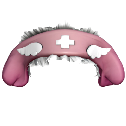 Cute Angel Nurse Headband - Pink White Roblox item