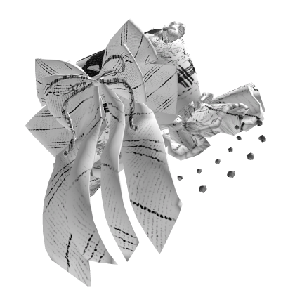 White Gothic Grunge Ribbon Top Hat