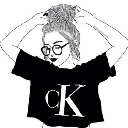 cute girl sketch Roblox decal