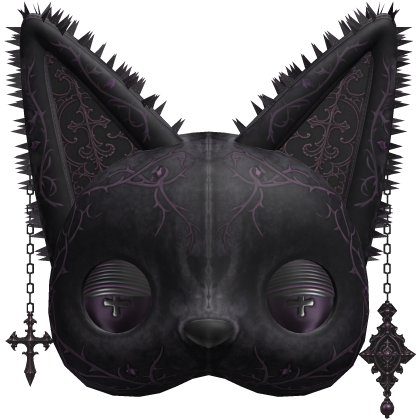 Goth Sad Cat Mask