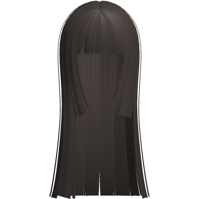 extra long hime moe japanese anime girl (brown v2)