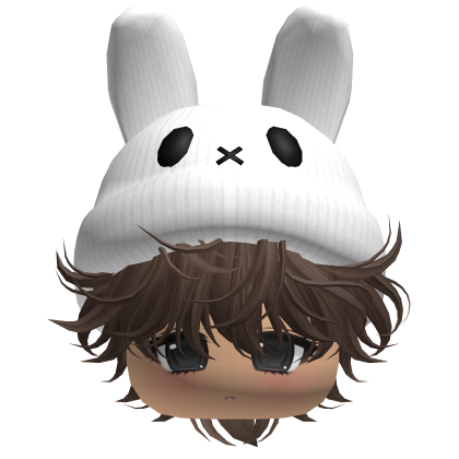 Moe Messy Boy Hair W/ Bunny Hat Brown V2