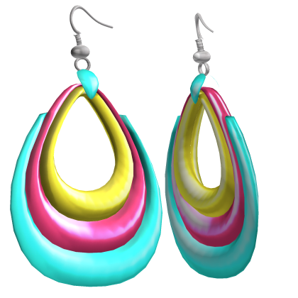 2000s Multicolor Harajuku Ear Hoops Y2K