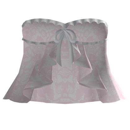 gothic ruffle lace tied dress / pink