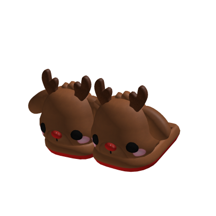 Christmas Rudolph Slippers thumbnail