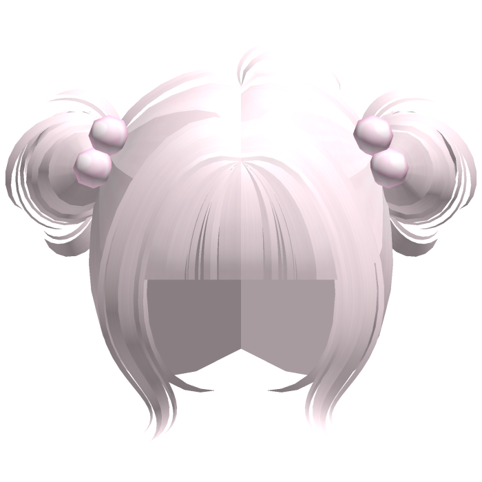 ♡ kawaii messy bun pink hair w pink clips
