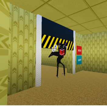 cartoon cat in the backrooms