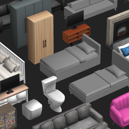 Large Realistic Furniture Pack 1
