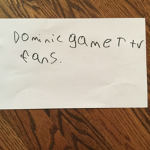 dominic gamer tv fans