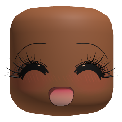 Cute  Smile Anime Face W 3D Eyelashes Roblox item